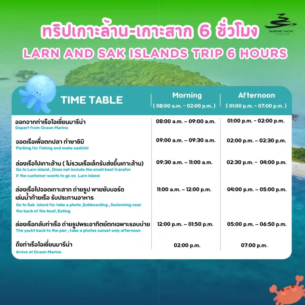 ทริปเกาะล้าน-เกาะสาก 6 ชั่วโมง